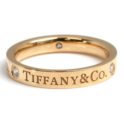 TIFFANY&Co. ティファニー K18PG ピンクゴールド フラットバンド 3PD リング・指輪 ダイヤモンド 6.5号 3.1g レディース【中古】