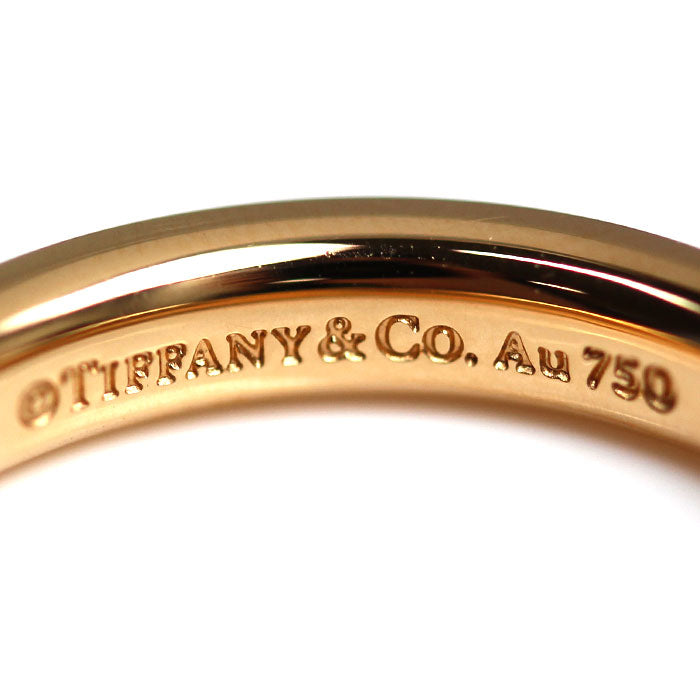 TIFFANY&Co. ティファニー K18PG ピンクゴールド フラットバンド 3PD リング・指輪 ダイヤモンド 6.5号 3.1g レディース【中古】