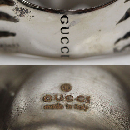 GUCCI グッチ メタル ライオンヘッド クリスタル リング・指輪 402763 18号 22.1g メンズ【中古】