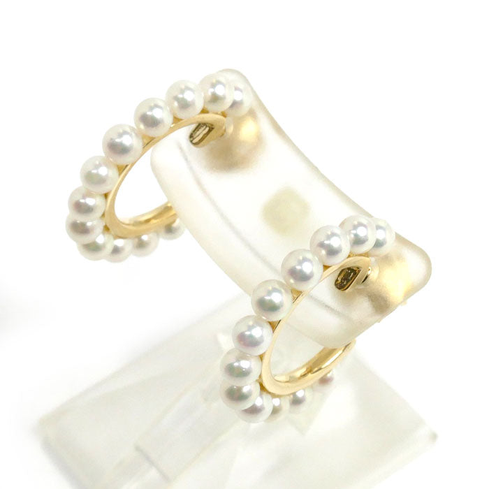 MIKIMOTO ミキモト K18YG イエローゴールド ベビーパール ピアス パール約2.9～3.0mm 3.8g レディース – 古恵良質店