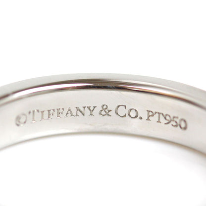 TIFFANY&Co. ティファニー Pt950プラチナ フラットバンド 3Pダイヤ リング・指輪 ダイヤモンド 5号 4.1g レディース【中古】【美品】