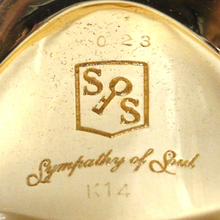 Sympathy of Soul シンパシーオブソウル K14YG イエローゴールド リング・指輪 オニキス ダイヤモンド0.23ct 18.5号 13.4g メンズ【中古】【美品】