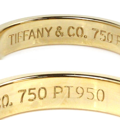 TIFFANY&Co. ティファニー K18YG イエローゴールド Pt950プラチナ ミルグレイン リング・指輪 60000356 9号 5.3g レディース【中古】【美品】