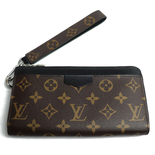 LOUIS VUITTON ルイ・ヴィトン ジッピードラゴンヌ 長財布 L字ファスナー  モノグラムマカサー ブラウン ブラック M69407 ICチップ メンズ【中古】