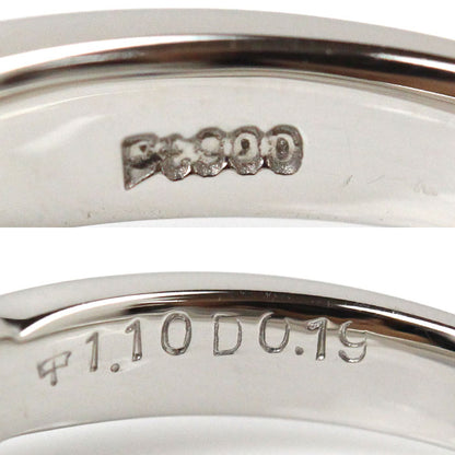 Pt900プラチナ リング・指輪 サファイア1.10ct ダイヤモンド0.19ct 9.5号 5.0g レディース【中古】【美品】