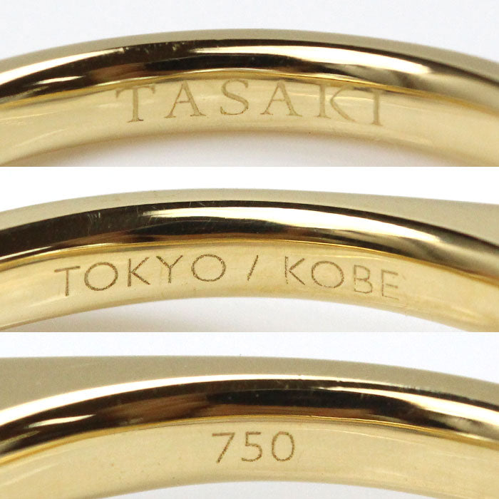 TASAKI タサキ K18YG イエローゴールド バランスエラ リング・指輪 R-4418 パール約8.0mm 10号 5.9g レディース【中古】【美品】