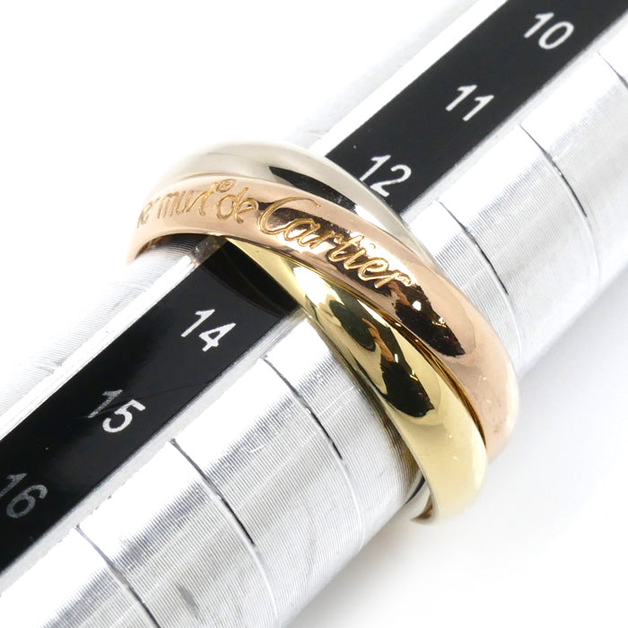 CARTIER カルティエ K18YG/PG/WG トリニティ クラシック MM リング・指輪 13号 53 7.8g レディース【中古】【美品】