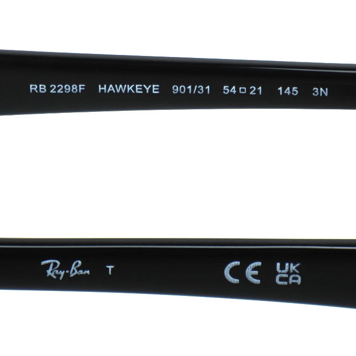 Ray-Ban レイバン HAWKEYE ホークアイ サングラス ブラック グリーン RB2298F ユニセックス 901/31 54□21 145 3N 【中古】