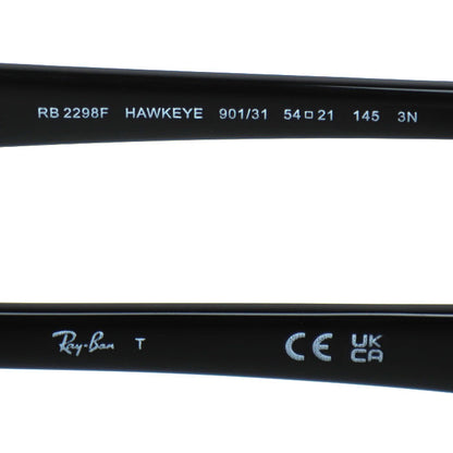 Ray-Ban レイバン HAWKEYE ホークアイ サングラス ブラック グリーン RB2298F ユニセックス 901/31 54□21 145 3N 【中古】