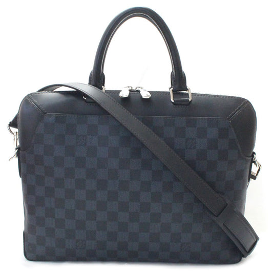 LOUIS VUITTON ルイ・ヴィトン オリバー ブリーフケース ダミエ コバルト ブラック ネイビー N51199 CA3198 メンズ【中古】