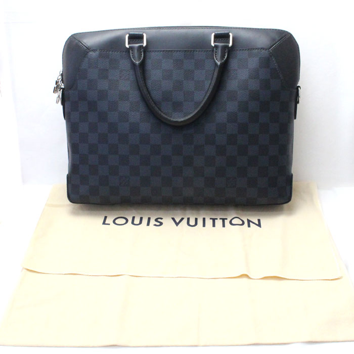 LOUIS VUITTON ルイ・ヴィトン オリバー ブリーフケース ダミエ コバルト ブラック ネイビー N51199 CA3198 メンズ【中古】