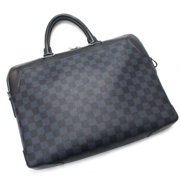 LOUIS VUITTON ルイ・ヴィトン オリバー ブリーフケース ダミエ コバルト ブラック ネイビー N51199 CA3198 メンズ【中古】