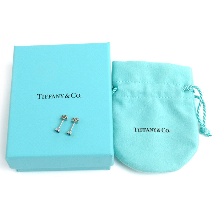 TIFFANY&Co. ティファニー Pt950プラチナ カラー バイ ザ ヤード サファイア ピアス 62632941 サファイア 1.3g レディース【中古】