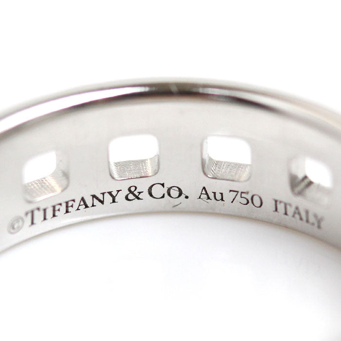 TIFFANY&Co. ティファニー K18WG ホワイトゴールド Tトゥルー ワイド リング・指輪 12.5号 5.5g レディース【中古】【美品】