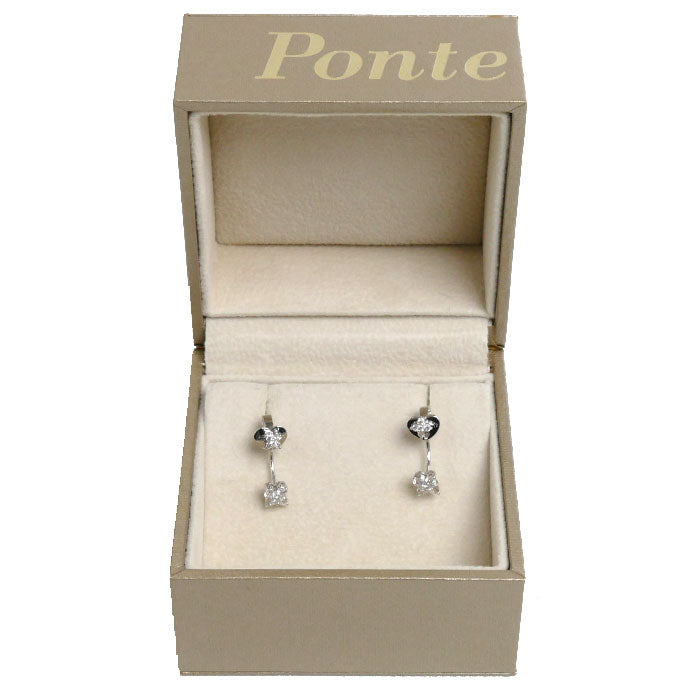 Ponte Vecchio ポンテヴェキオ K18WG ホワイトゴールド ピアス ダイヤモンド0.17ct/0.17ct 1.9g レディース –  古恵良質店