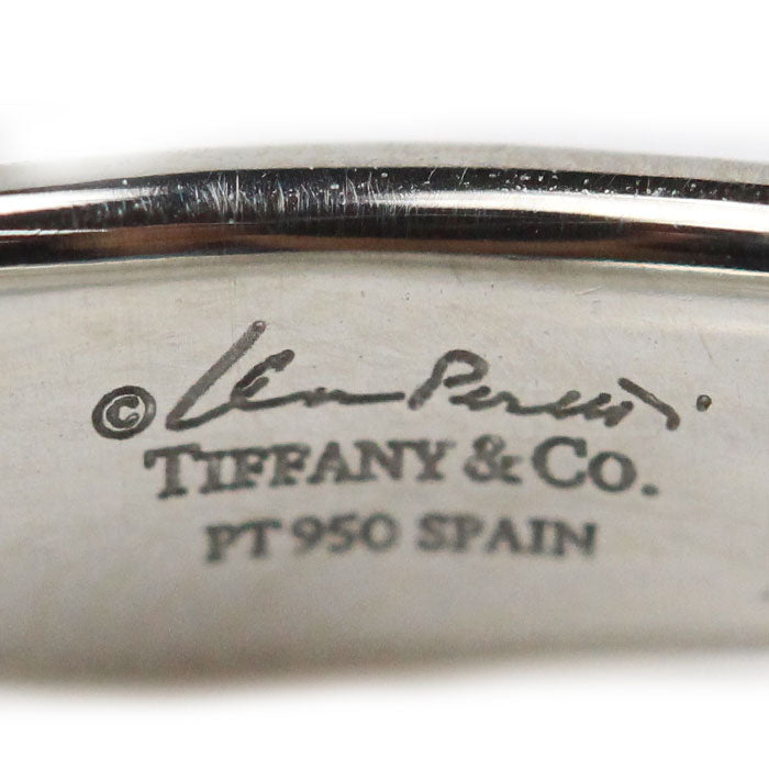 TIFFANY&Co. ティファニー Pt950プラチナ オープン ハート バンド 5Pダイヤ リング・指輪 60017203 ダイヤモンド 10号 4.6g レディース【中古】【美品】