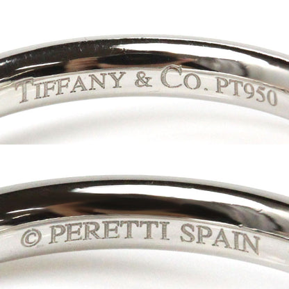 TIFFANY&Co. ティファニー Pt950プラチナ カーブド バンド リング・指輪 60016939 ダイヤモンド 9号 3.7g レディース【中古】