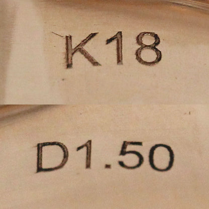 K18PG ピンクゴールド K18WG ホワイトゴールド ローズカット ダイヤモンド リング・指輪 ダイヤモンド1.50ct 17号 6.2g レディース【中古】【美品】