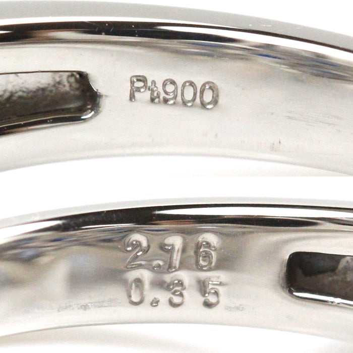 Pt900プラチナ リング・指輪 サファイア2.16ct ダイヤモンド0.35ct 12号 7.6g レディース【中古】【美品】