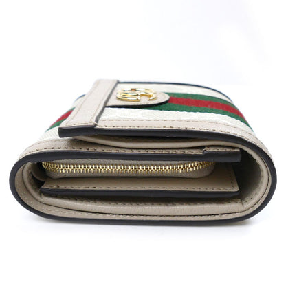 GUCCI グッチ オフィディア GG カードケース ウォレット 二つ折り財布 ベージュ ホワイト 598662 UULAG 9682 レディース【中古】【美品】