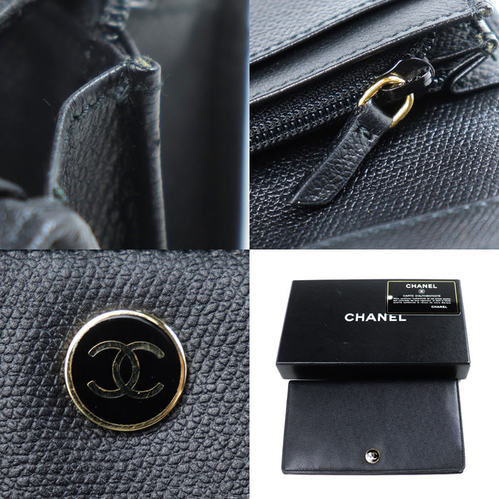 CHANEL シャネル ココボタン 長財布 ブラック A20904 ユニセックス【中古】