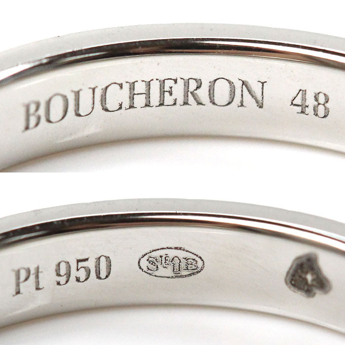 Boucheron ブシュロン Pt950プラチナ クルドパリ ミディアム リング・指輪 JAL00109 8号 48 4.4g レディース【中古】【美品】