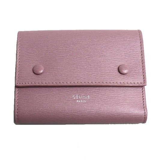 CELINE セリーヌ ミディアム フラップマルチファンクション 三つ折り財布 ピンク Antique rose 10A943B4B.24RS レディース【中古】