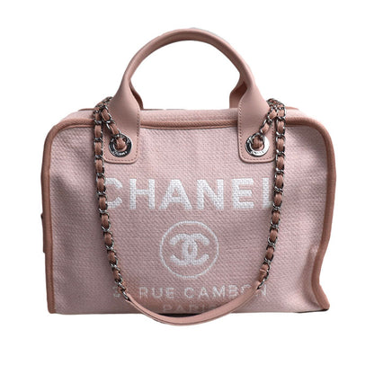 CHANEL シャネル ドーヴィル ボーリング 2Wayショルダーバッグ ピンク A92750 レディース【中古】【美品】