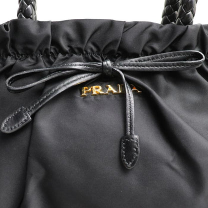 PRADA プラダ リボン モチーフ 2Wayショルダーバッグ ブラック BN1631 レディース【中古】