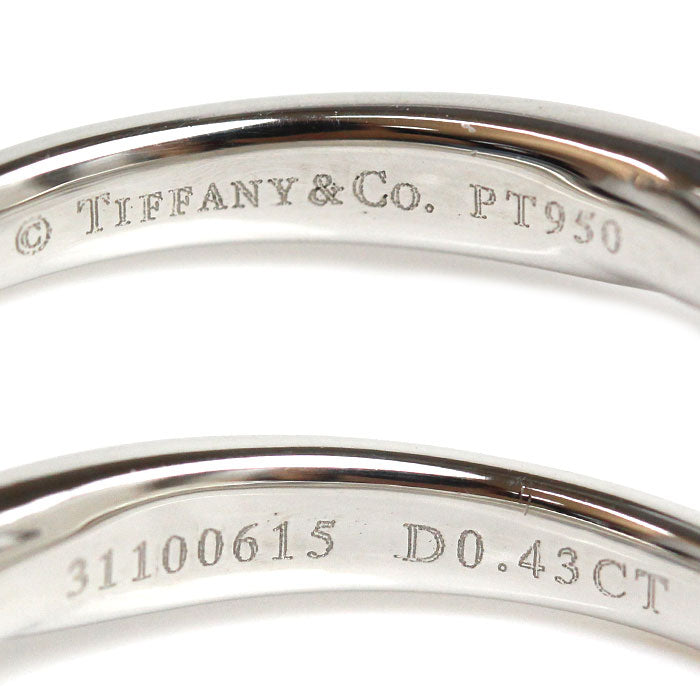 TIFFANY&Co. ティファニー Pt950プラチナ ハーモニー リング・指輪 ダイヤモンド0.43ct 10.5号 3.7g レディース【中古】【美品】