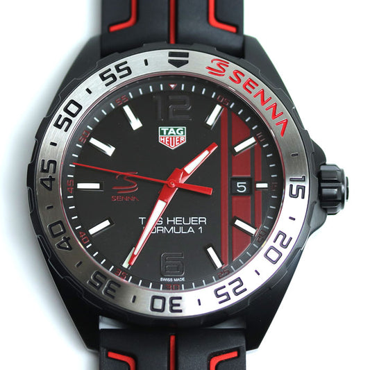 TAG HEUER タグホイヤー フォーミュラ１ アイルトンセナ スペシャルエディション 腕時計 電池式 WAZ1014.FT8027 メンズ【中古】【美品】