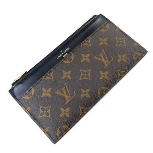 LOUIS VUITTON ルイ・ヴィトン スリム パース 長財布 モノグラム ブラウン M80348 IC コインケース  ユニセックス【中古】