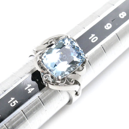 Pt900プラチナ リング・指輪 アクアマリン3.83ct 12号 7.4g レディース【中古】