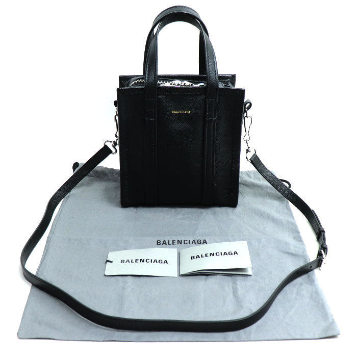 BALENCIAGA バレンシアガ バザール ショッパー XXS 2Wayショルダーバッグ ブラック 513988 レディース【中古】【美品】