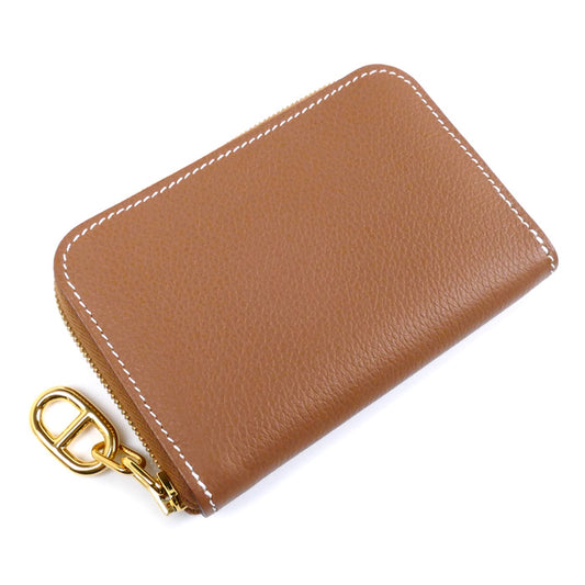 HERMES エルメス ジップアンゴー シェーヌダンクル コインケース ゴールド H084208CC37 B刻印 レディース【中古】【極美品】