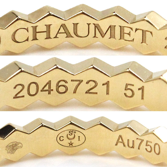 Chaumet ショーメ K18YG イエローゴールド ビーマイラブ コレクション ハニカム リング・指輪 081885 11号 51 1.9g レディース【中古】【美品】