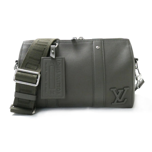 LOUIS VUITTON ルイ・ヴィトン シティ・キーポル ショルダーバッグ アエログラム カーキ M21437 ICタグ メンズ【中古】【美品】