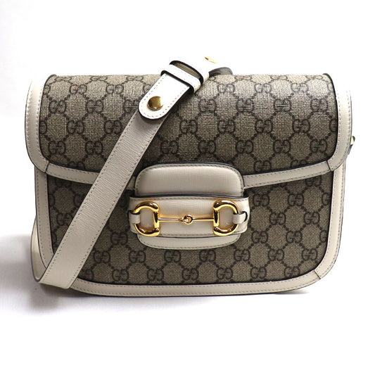 GUCCI グッチ ホースビット 1955 ショルダーバッグ ベージュ ホワイト 602204 92TCG 97610 レディース【中古】【美品】