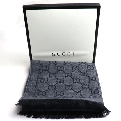 GUCCI グッチ GGパターンウィンタースカーフ マフラー ストール グレー 133483 ユニセックス【中古】