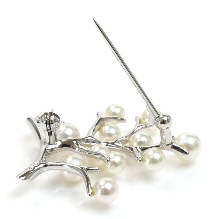 MIKIMOTO ミキモト シルバー 幸福の木 ブローチ PB-357S パール約3.8～5.0mm 4.6g レディース – 古恵良質店