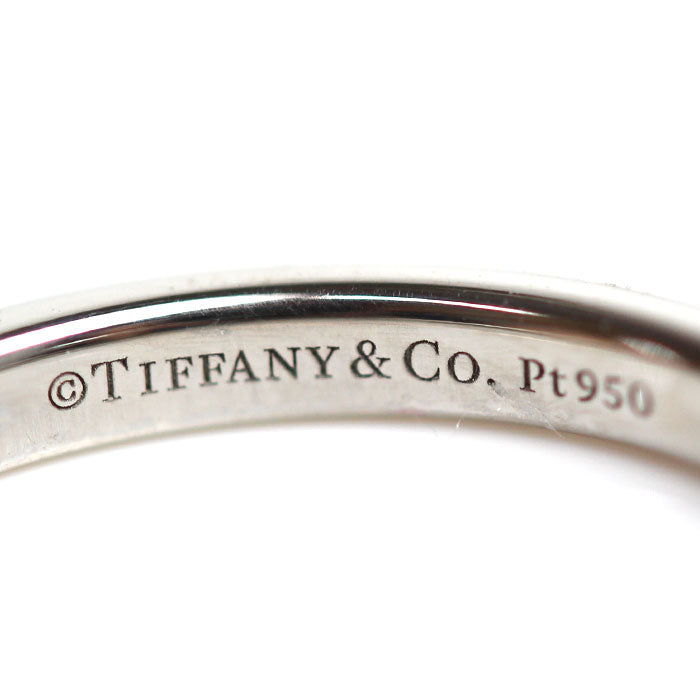 TIFFANY&Co. ティファニー Pt950プラチナ クラシックバンド 3Pダイヤ リング・指輪 ダイヤモンド 7.5号 3.3g レディース【中古】【美品】