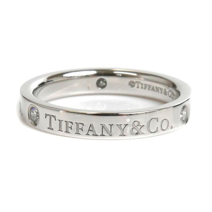 TIFFANY&Co. ティファニー Pt950プラチナ フラットバンド 3PD リング・指輪 60001879 ダイヤモンド 7.5号 4.5g レディース【中古】【美品】