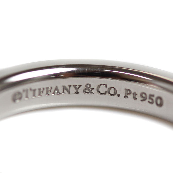 TIFFANY&Co. ティファニー Pt950プラチナ フラットバンド 3PD リング・指輪 60001879 ダイヤモンド 7.5号 4.5g レディース【中古】【美品】