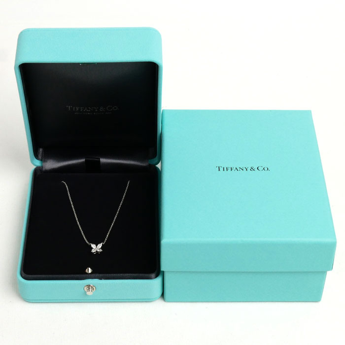 TIFFANY&Co. ティファニー Pt950プラチナ ビクトリア スモール ダイヤ ネックレス 60011941 ダイヤモンド 2.7g 41cm レディース【中古】【美品】