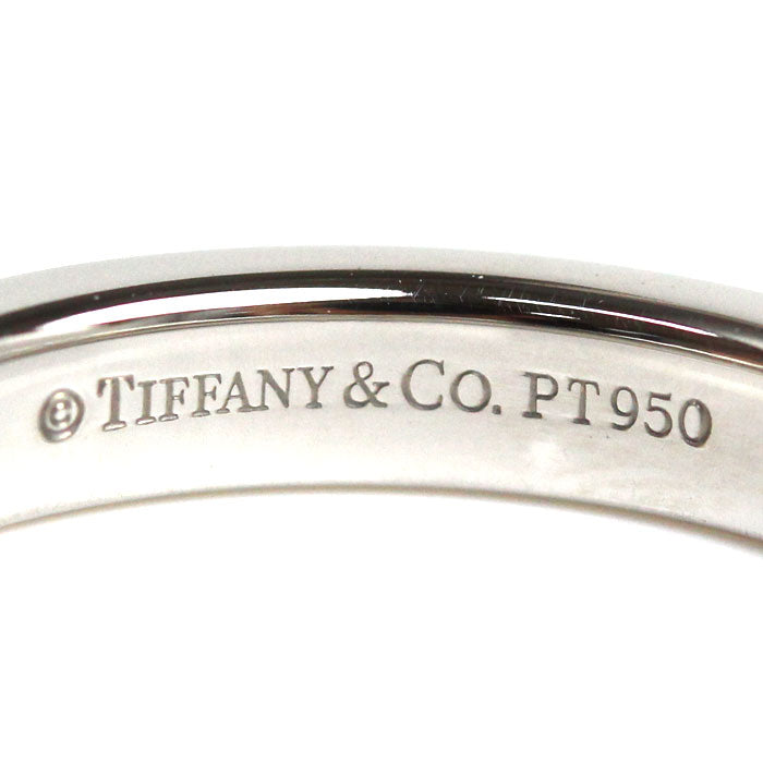 TIFFANY&Co. ティファニー Pt950プラチナ フラットバンド 3P ダイヤ リング・指輪 60001883 ダイヤモンド 11号 5.1g レディース【中古】【美品】