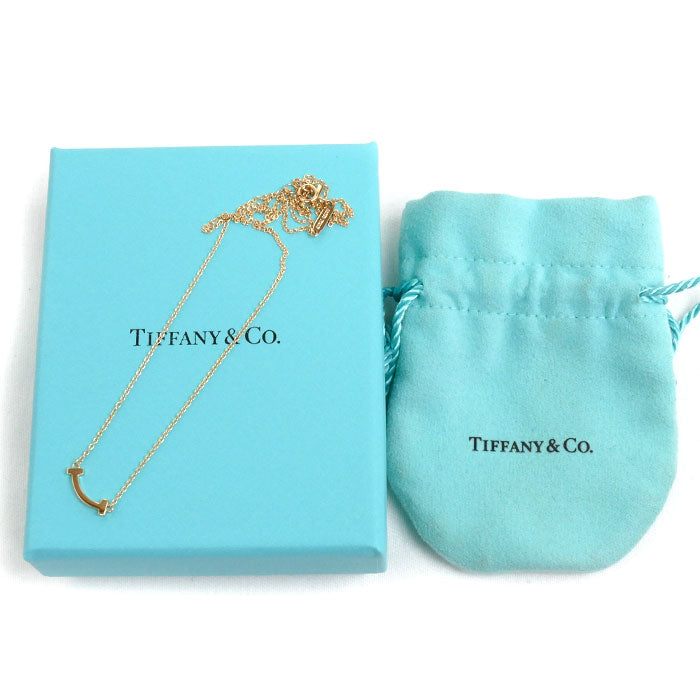 TIFFANY&Co. ティファニー K18PG ピンクゴールド Tスマイル ミニ ネックレス 62617721 2.2g 41-46cm レディース【中古】【美品】