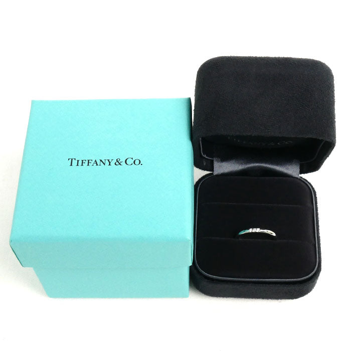 TIFFANY&Co. ティファニー Pt950プラチナ クラシックバンド 3P ダイヤ リング・指輪 61000895 ダイヤモンド 10号 3.4g レディース【中古】【美品】