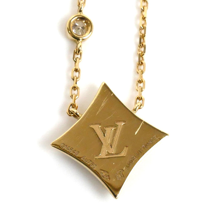 LOUIS VUITTON ルイ・ヴィトン K18YG イエローゴールド ペンダント スター ブロッサム BB ネックレス Q93699 ダイヤモンド  オニキス 3.8g 41cm レディース – 古恵良質店