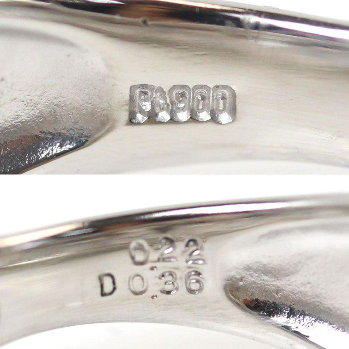 Pt900プラチナ リング・指輪 ダイヤモンド0.22ct/0.36ct 12号 4.5g レディース【中古】【美品】