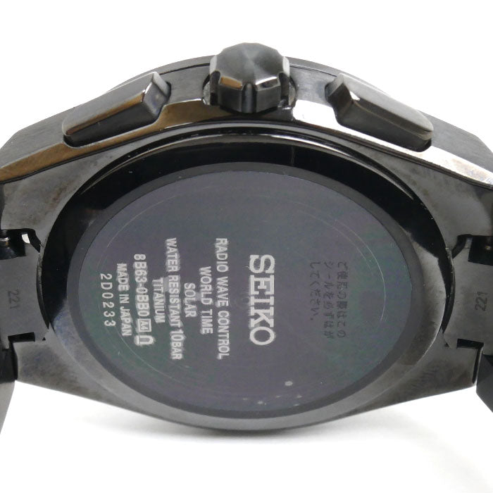 SEIKO セイコー アストロン ネクスター 腕時計 ソーラー ブラック 8B63-0BB0/SBXY041 電波 メンズ【中古】